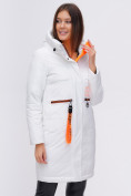 Оптом Куртка удлиненная TRENDS SPORT белого цвета 22297Bl в Екатеринбурге, фото 12