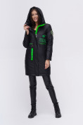 Оптом Куртка удлиненная  TRENDS SPORT черного цвета 22297Ch в Новосибирске