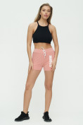 Оптом Спортивные шорты женские розового цвета 3005R, фото 2