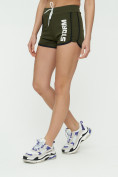 Оптом Спортивные шорты женские хаки цвета 3005Kh, фото 11