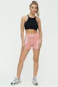 Оптом Спортивные шорты женские розового цвета 3006R в Перми, фото 6