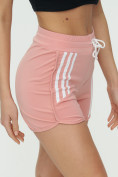 Оптом Спортивные шорты женские розового цвета 3006R, фото 12