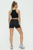 Оптом Спортивные шорты женские черного цвета 3006Ch в Перми, фото 5
