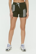 Оптом Спортивные шорты женские хаки цвета 3006Kh