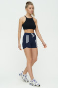 Оптом Спортивные шорты женские темно-синего цвета 3006TS, фото 3
