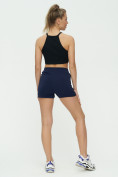 Оптом Спортивные шорты женские темно-синего цвета 3006TS, фото 5