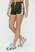 Оптом Спортивные шорты женские хаки цвета 3008Kh, фото 8