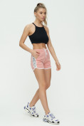 Оптом Спортивные шорты женские розового цвета 3008R, фото 3
