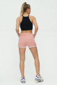 Оптом Спортивные шорты женские розового цвета 3008R в Перми, фото 5