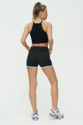 Оптом Спортивные шорты женские черного цвета 3008Ch, фото 5