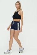 Оптом Спортивные шорты женские темно-синего цвета 3008TS, фото 5