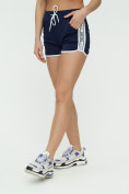 Оптом Спортивные шорты женские темно-синего цвета 3008TS, фото 11