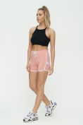 Оптом Спортивные шорты женские розового цвета 3010R, фото 4