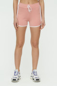 Оптом Спортивные шорты женские розового цвета 3010R