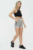 Оптом Спортивные шорты женские серого цвета 3019Sr, фото 4