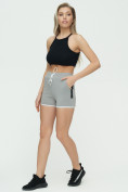 Оптом Спортивные шорты женские серого цвета 3019Sr, фото 5