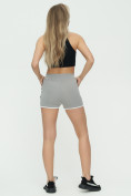Оптом Спортивные шорты женские серого цвета 3019Sr, фото 7