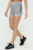 Оптом Спортивные шорты женские серого цвета 3019Sr, фото 9