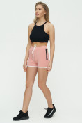 Оптом Спортивные шорты женские розового цвета 3019R, фото 3