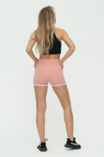 Оптом Спортивные шорты женские розового цвета 3019R в Перми, фото 6