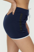 Оптом Спортивные шорты женские темно-синего цвета 3019TS, фото 14
