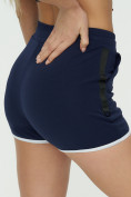 Оптом Спортивные шорты женские темно-синего цвета 3019TS, фото 15