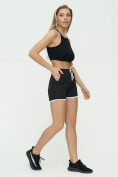 Оптом Спортивные шорты женские черного цвета 3019Ch, фото 5