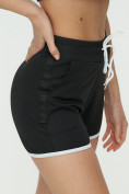 Оптом Спортивные шорты женские черного цвета 3019Ch в Перми, фото 14