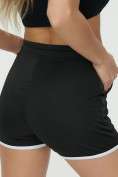 Оптом Спортивные шорты женские черного цвета 3019Ch, фото 15