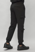 Оптом Брюки джоггеры спортивные с карманами мужские черного цвета 3073Ch в Екатеринбурге, фото 10