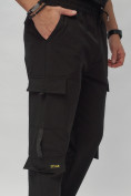 Оптом Брюки джоггеры спортивные с карманами мужские черного цвета 3073Ch в Екатеринбурге, фото 13