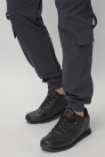 Оптом Брюки джоггеры спортивные с карманами мужские темно-серого цвета 3073TC в Казани, фото 11