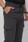 Оптом Брюки джоггеры спортивные с карманами мужские темно-серого цвета 3073TC в Казани, фото 12
