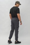 Оптом Брюки джоггеры спортивные с карманами мужские темно-серого цвета 3073TC в Екатеринбурге, фото 5