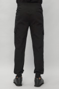 Оптом Брюки джоггеры спортивные с карманами мужские черного цвета 3075Ch в Екатеринбурге, фото 10