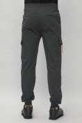 Оптом Брюки джоггеры спортивные с карманами мужские темно-серого цвета 3075TC, фото 10