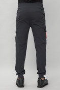 Оптом Брюки джоггеры спортивные с карманами мужские темно-синего цвета 3075TS, фото 9