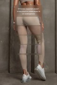 Оптом Легинсы со штрипками бифлекс женские бежевого цвета 307_1B, фото 4