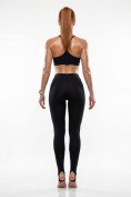 Оптом Легинсы со штрипками бифлекс женские черного цвета 307_1Ch, фото 11