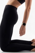 Оптом Легинсы со штрипками бифлекс женские черного цвета 307_1Ch, фото 12