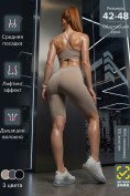 Оптом Велосипедки бифлекс женские бежевого цвета 309_1B, фото 4