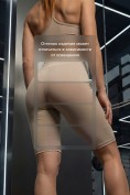 Оптом Велосипедки бифлекс женские бежевого цвета 309_1B, фото 3