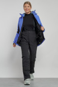 Оптом Горнолыжная куртка женская зимняя фиолетового цвета 3105F в Екатеринбурге, фото 10