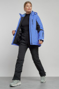 Оптом Горнолыжная куртка женская зимняя фиолетового цвета 3105F в Екатеринбурге, фото 11