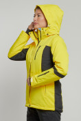 Оптом Горнолыжная куртка женская зимняя желтого цвета 3105J в Екатеринбурге, фото 4