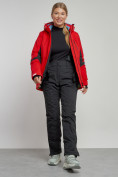 Оптом Горнолыжная куртка женская зимняя красного цвета 3105Kr в Екатеринбурге, фото 12