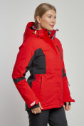 Оптом Горнолыжная куртка женская зимняя красного цвета 3105Kr в Екатеринбурге, фото 2