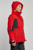 Оптом Горнолыжная куртка женская зимняя красного цвета 3105Kr в Екатеринбурге, фото 6