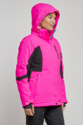 Оптом Горнолыжная куртка женская зимняя розового цвета 3105R в Екатеринбурге, фото 2