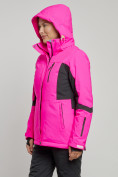 Оптом Горнолыжная куртка женская зимняя розового цвета 3105R в Екатеринбурге, фото 3